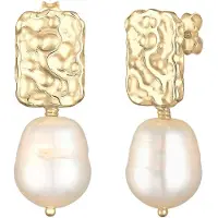 Elli PREMIUM Oorbellen goud / parelwit
