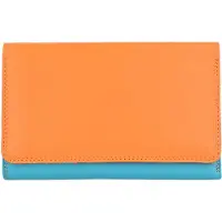 Mywalit Portemonnee 'Medium Tri-fold' turquoise / neonlila / oranje / neonoranje