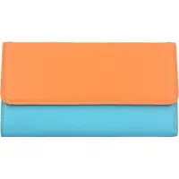 Mywalit Portemonnee 'Tri-fold' turquoise / neonlila / oranje / neonoranje