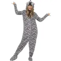 Smiffy Zebra carnavalspak man/vrouw