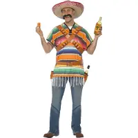 Smiffys - Tequila Shooter Guy Kostuum - Multicolours/Groen