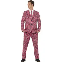 Smiffys Pak design Engeland (Blauw, wit en rood, L)