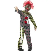 Smiffys Zombie clown kostuum Bram met skelet opdruk