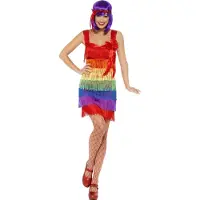 Vegaoo Regenboog Charleston kostuum voor dames - Verkleedkleding - Small