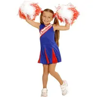 E-Carnavalskleding.nl Sportieve cheerleader pakjes blauw rood kinderen