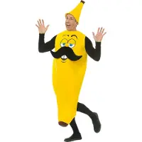 Widmann Grappig Bananen kostuum Mr. Mustache M/L