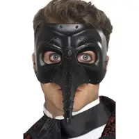 Smiffys Ventiaanse gothic capitano masker (zwart)