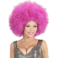 Finidi Pruik afro extra groot paars
