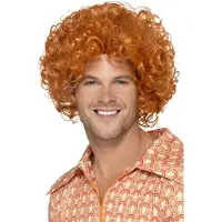 Smiffy Curly Afro Ginger pruik