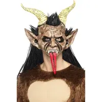 Smiffys - Beast / Krampus Demon Masker - Bruin
