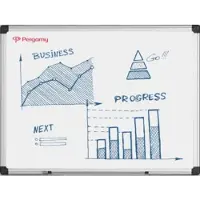 Pergamy Excellence emaille magnetisch whiteboard ft 90 x 60 cm