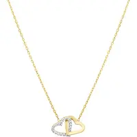 Trendjuwelier huiscollectie 4019250 Collier Geelgoud Harten En Zirkonia 0,9 mm 42 - 45 cm