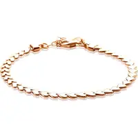 Zinzi zilveren armband rosé verguld hartjes 4,5mm breed ZIA1798R