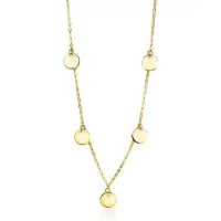 Zinzi Gold 14 karaat gouden collier met 7 rondjes 45cm ZGC167