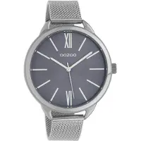 Oozoo Timepieces Zilverkleurig/Blauw horloge C10137 (44 mm)