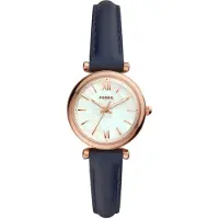 Fossil Analoog horloge kobaltblauw / rose-goud / wit