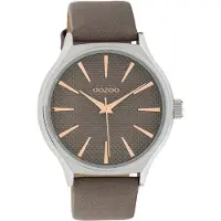 Oozoo Timepieces Taupe/Rosegoudkleurig horloge C10108 (42 mm)