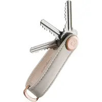 OrbitKey sleutelorganizer, roze goud, steengrijs