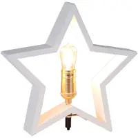 Star Trading Lysekil adventsster staand - 48 cm. wit