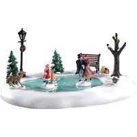 Lemax Kersthuisje Victorian skaters 4,5V