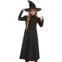 Smiffys Kostuum - Wicked Witch Girl - Zwart - - 10-12 jaar (140-152) - Verkleedkleren