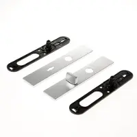 Bouwsales Langschildgarnituur rechthoekig ASL aluminium F1 WC8x72