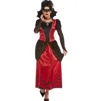 Vegaoo - Gothic Vampiress Kostuum - S - Zwart