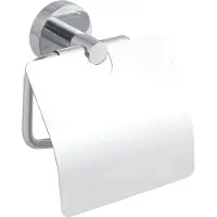 TESA Smooz - Toiletrolhouder - Zonder boren - Zelfklevend - Verchroomd metaal - Glans