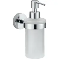 TESA Smooz Zeepdispenser Chroom, frosted glas, metaal Wit, zilver
