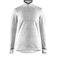 Craft Shirt Women Grid Halfzip Grey Melange-XS
