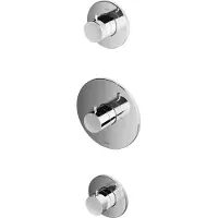 Hotbath Cobber afbouwdeel thermostaat met 2 stopkranen chroom