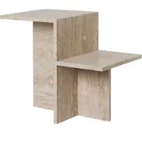 Ferm Living Distinct bijzettafel 59,5x35x50 cm Travertine