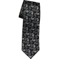 Michaelis stropdas, zwart paisley dessin | 148 cm