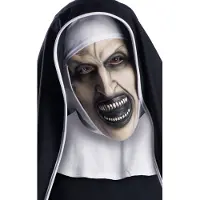 Rubies - Masker The Nun 3/4 met kap - Halloween Masker - Enge Maskers - Masker Halloween volwassenen - Masker Horror - masker halloween volwassenen - masker kinderen