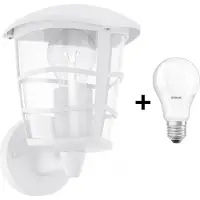 Eglo 93094 Aloria Wandlamp Aluminium Wit/Kunststof Helder - 1 x E27