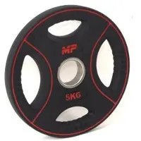 Muscle Power PU 4-Grip Halterschijf - 50 mm - 5 kg