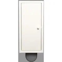 Etsero Brush-up inbouw toiletborstel wit