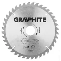 Graphite Cirkelzaagblad 180 mm, 40 tands, Hout
