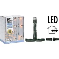 LEDKIA Verlengstuk van 3 meter voor buitenverlichting met zwart LED-kabel, ijspegels, 2700K warm wit