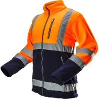 Neo Tools Hi-Vision Polar Fleece Jas H Balk Reflectie ORANJE M Licht Gewicht 280g/m2 100% Poliester Warm Polar Fleece Aan De Binnenzijde EN ISO 13688:2013