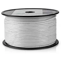 Nedis RG6T coaxkabel op haspel voor binnen / wit - 100 meter
