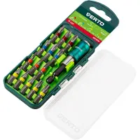 Verto bit set 16pcs 25mm 3 * PH, 3 * PZ, 3 * SL, 5 * TX + magnetic holder (66H606)