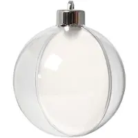 Creativ Company decoratie kerstballen tweedelig, 5st.