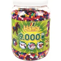 Hama Strijkkralen Ton met 9000 Stuks Primair