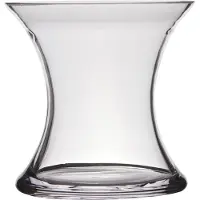 Hakbijl Glass Transparante stijlvolle x-vormige vaas/vazen van glas 15 x 15 cm - Vazen