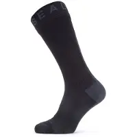 Sealskinz WP All Weather Mid Sock W. Hydrostop, sokken, zwart/grijs