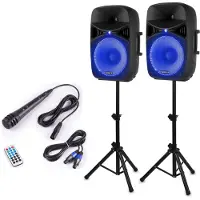 VONYX VPS152A, 2.0 kanalen, bekabeld en draadloos, 500 W, 35 - 18000 Hz, 8 ohm, zwart