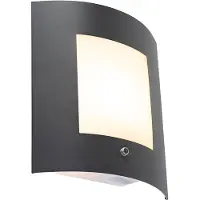 QAZQA Buitenwandlamp antraciet IP44 licht-donker sensor - Emmerald 1