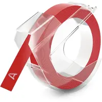 Dymo S0898150 Tape Wit op rood (9 mm)