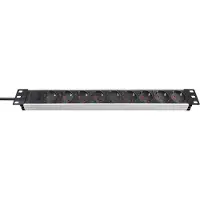 Brennenstuhl Premium-Line Techniek Alu, 9-voudig 2m H05VV-F 3G1,5 19" - 1390007009